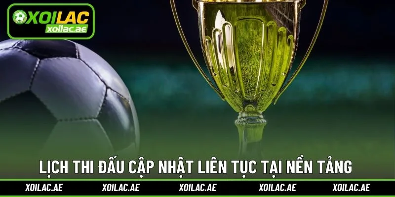 Lịch thi đấu cập nhật liên tục tại nền tảng